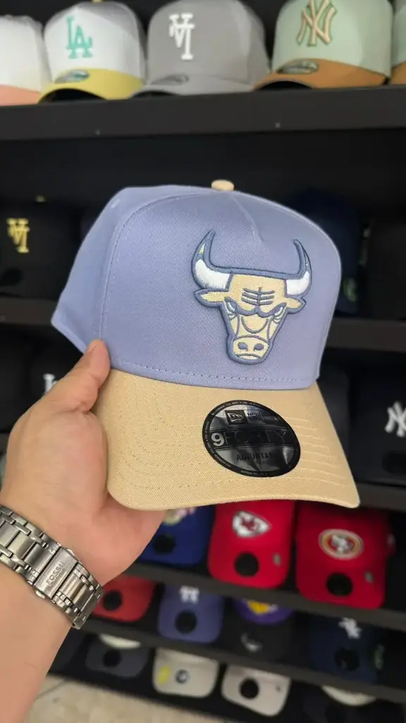 9forty Bulls Morada con Beich