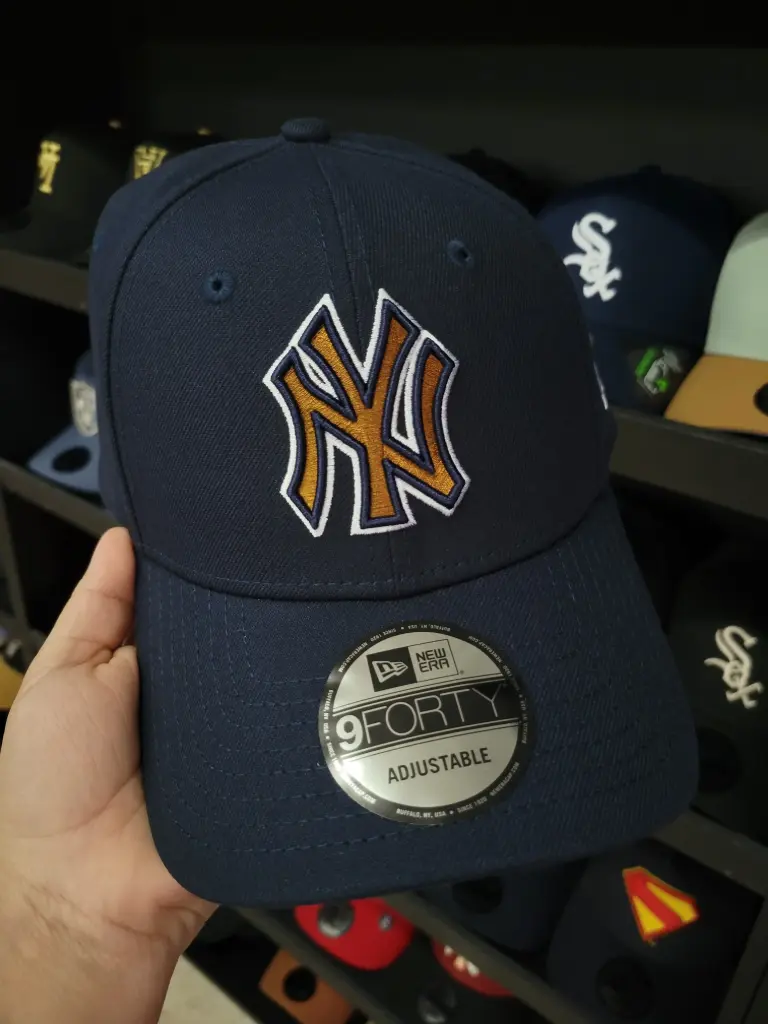 9forty Yankees cafe con azul 